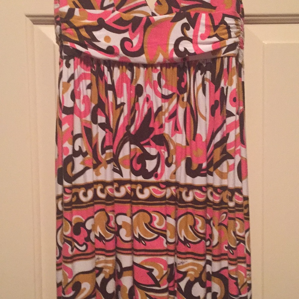 Milly Multi Colored Sun Dress.Tortoise Shell. S - Picture 6 of 8